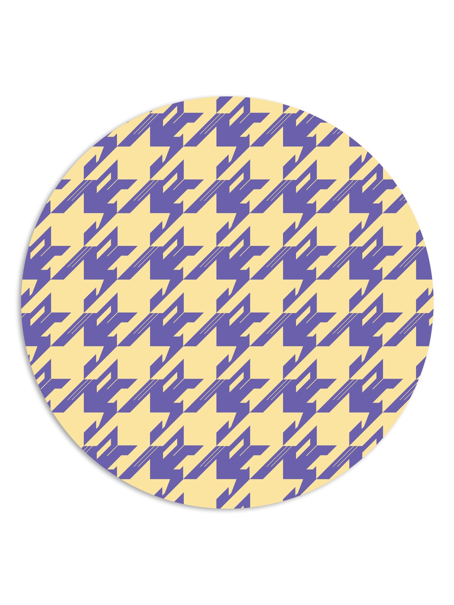 ERV Hounstooth Roundel in Ivory and Purple