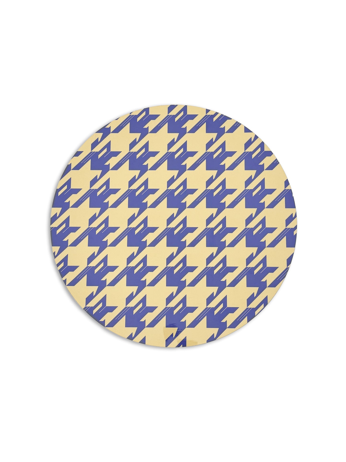ERV Hounstooth Roundel in Ivory and Purple