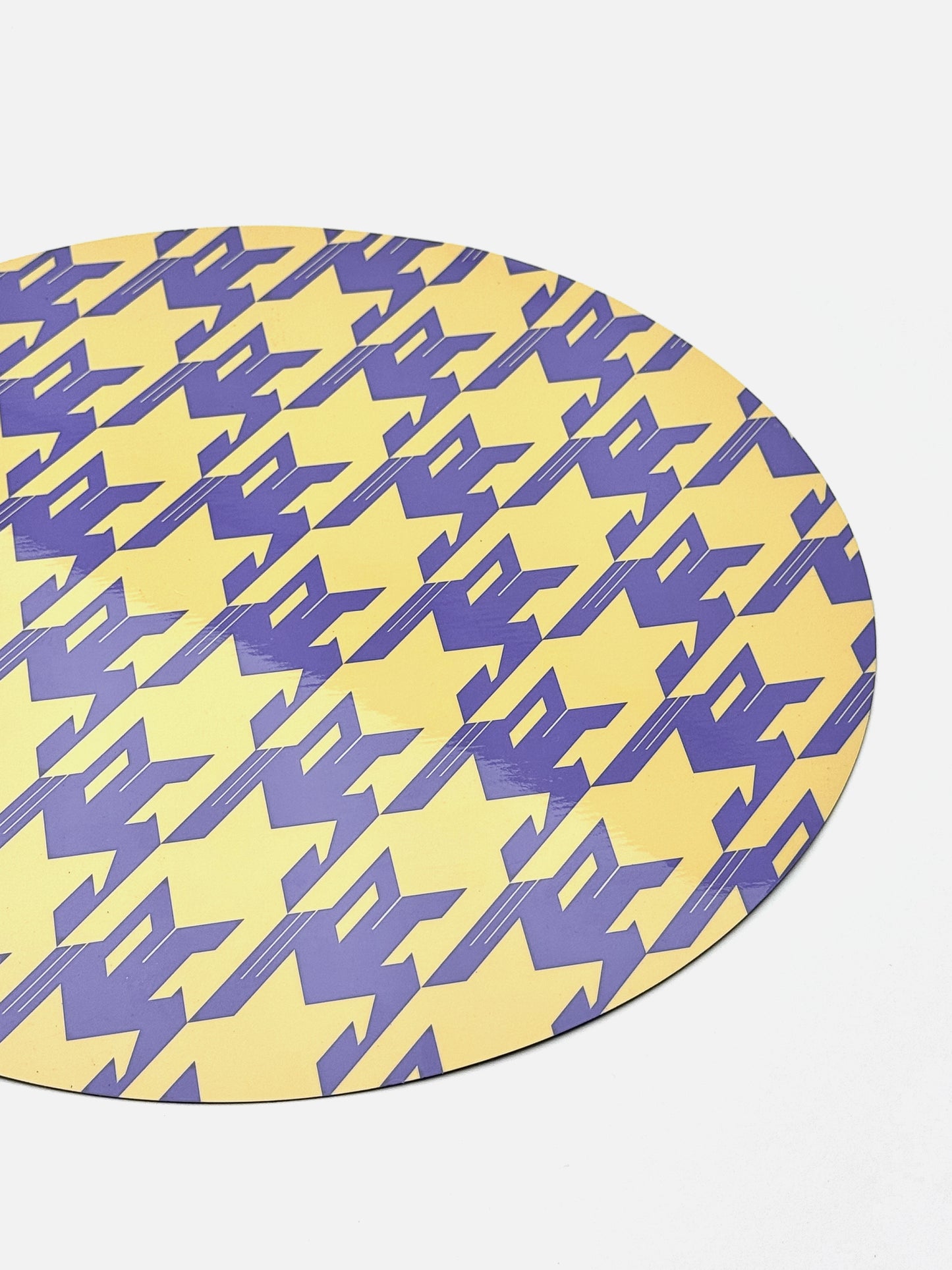 ERV Hounstooth Roundel in Ivory and Purple