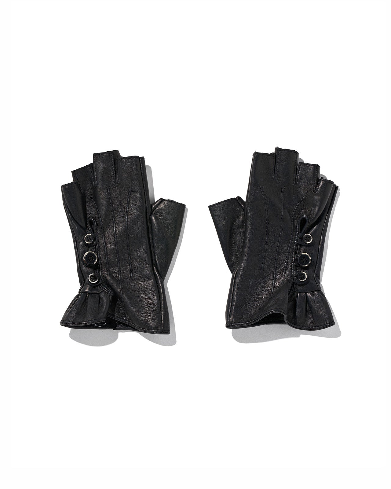 Mschf : Half Finger Driving Gloves - Black