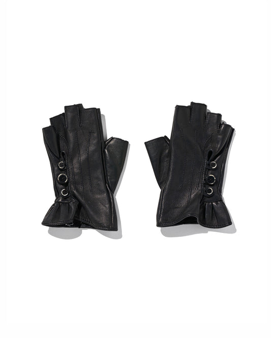 Mschf : Half Finger Driving Gloves - Black