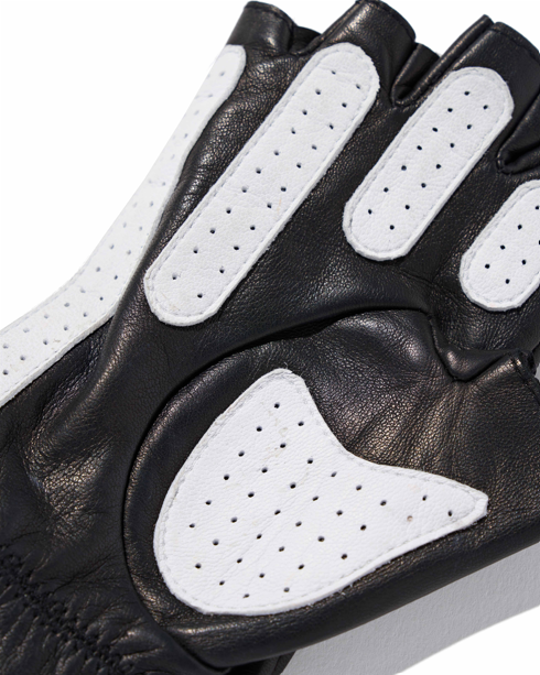 Mschf : Half Finger Driving Gloves - Black